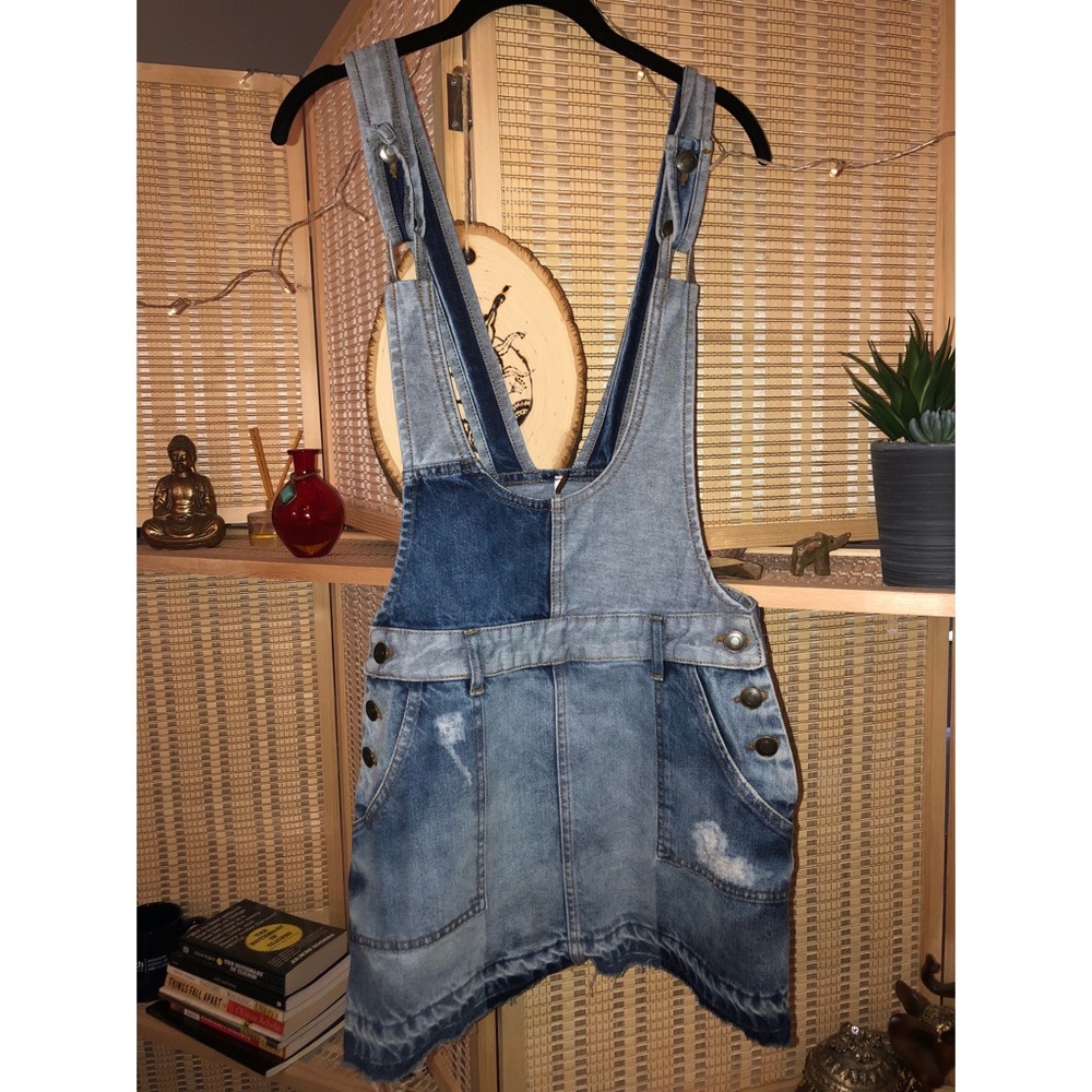 🦋 Free People the Patchwork Jumper Dress 🦋 - Picture 2 of 6